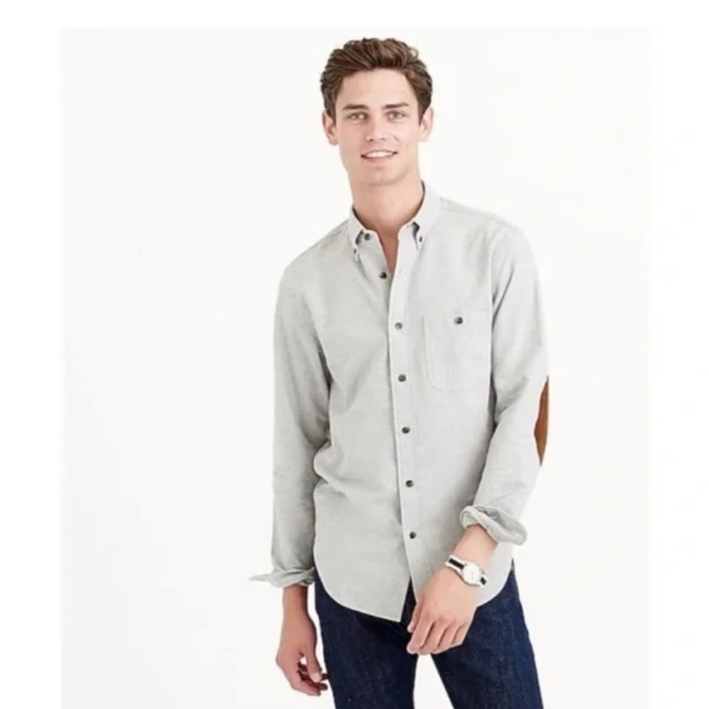 j crew shacked/ Gray Button-Down Shirt